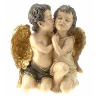 Couple D'anges 26 X 15 Cm S'embrassant