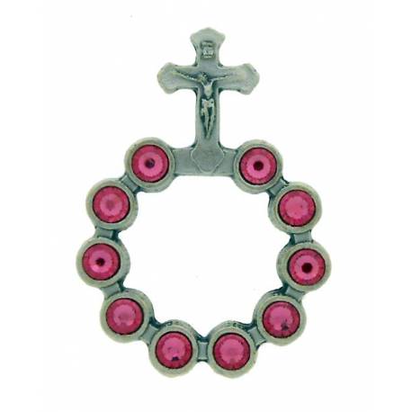 Bague-Dizainier - Métal Agté + Grains Swarovski