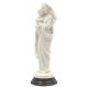 Statue 26 cm Vierge et enfant - Blanc / Base Bois