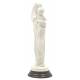 Statue 26 cm Vierge et enfant - Blanc / Base Bois