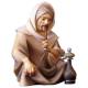 Berger assis avec pipe à eau : crèche de Noël en bois Komet 12 cm