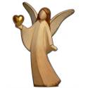 Ange En Bois Sculpte Avec Coeur Or 8 Cm 2 Tons Bois