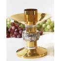 Bougeoir H 20 Cm Diam Bougie 5 Cm Bi-Couleur