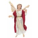 Houtsnijwerk Gloriaengel voor kerstfiguren van 20 cm / Gekleurd 