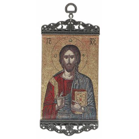 Icône - Tissu 10 X 23 cm - Pantocrator