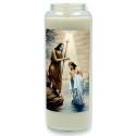 Neuvaine en verre / blanc / St Jean Baptiste