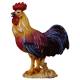 Houtsnijwerk Haan voor kerstfiguren van 10 cm / Gekleurd 