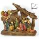 Crèche de Noël (étable + 11 personnages) de 18 cm