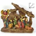 Crèche de Noël (étable + 11 personnages) de 18 cm