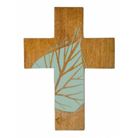 Croix Laudato Si kaki 11x8cm