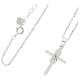 Collier argent avec croix + strass