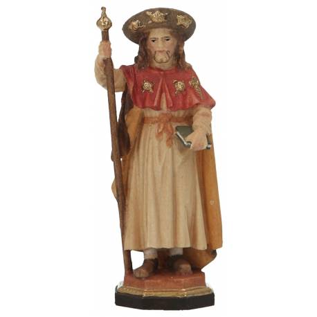 Statue en bois sculpté Saint Jacques 8 cm couleur