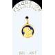 Médaille plaqué-or émail - Vierge et enfant 14 mm