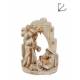 Crèche de Noël (étable + Sainte-Famille) blanche de 18 cm